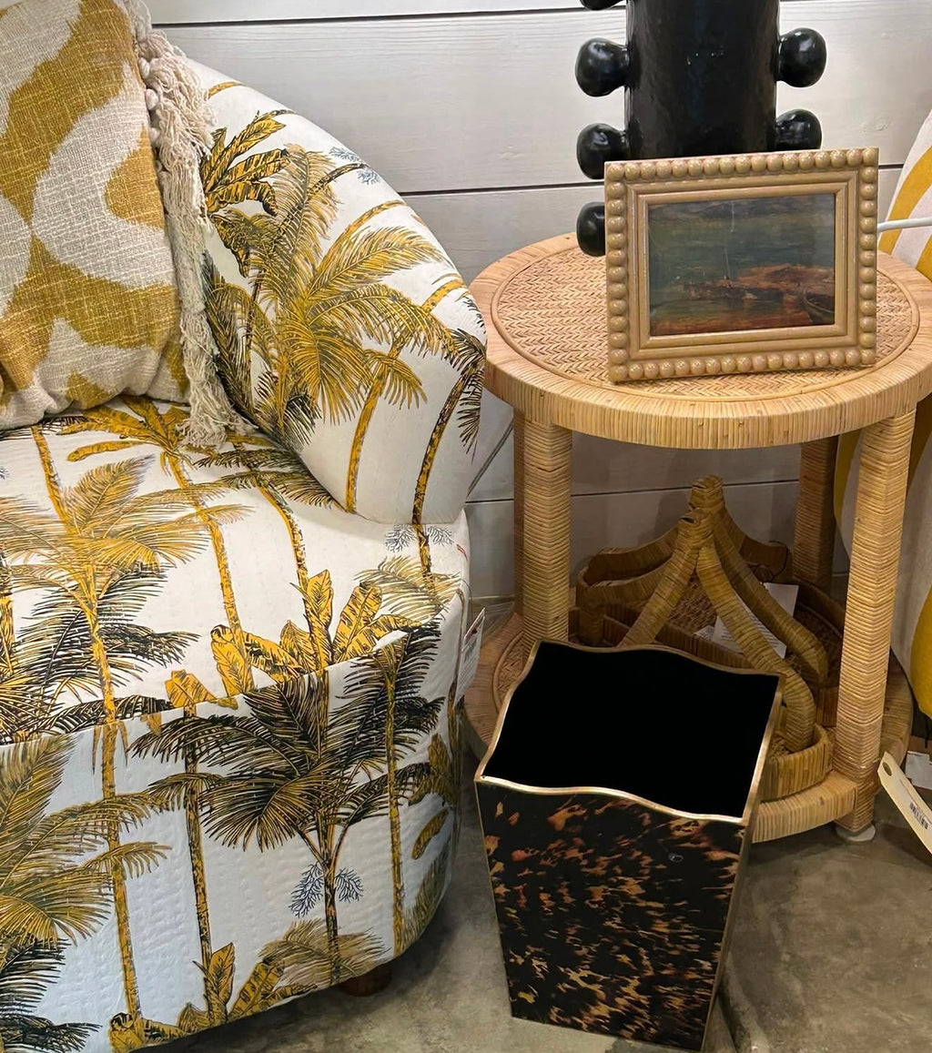 Tortoise Shell Wastepaper Basket