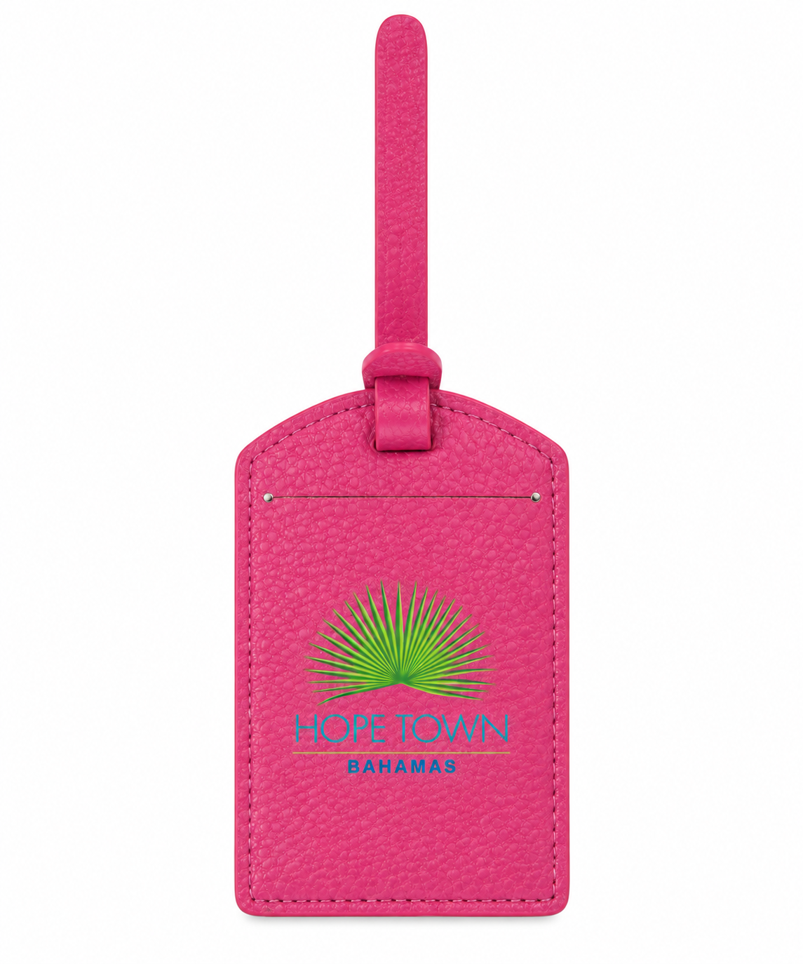 Hope Town Luggage Tag in Pink