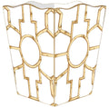 Bamboo on White Wastepaper Basket